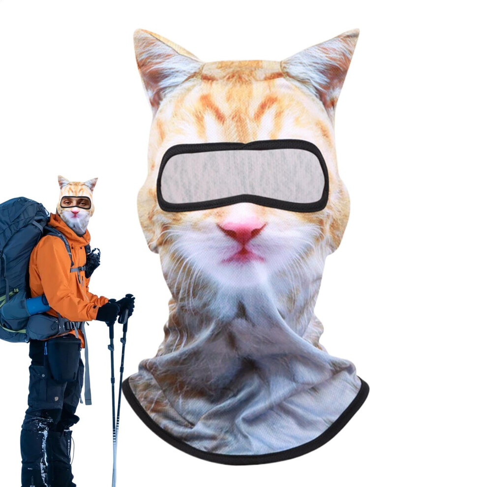 Sunproof Face Cover For Winter, Cute Ski Mask With Ears, Animal Design, Sun Protection For Hiking, Fishing, Motorcycle 6038364645654