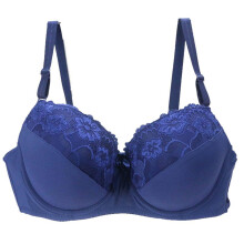 Women's Lingerie 34/75 36/80 38/85 40/90 42/95 44/100 BCDE Cup Bra Sexy Lace Bra Nursing Bra for Women Dark Blue 90E