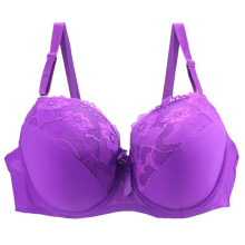 Damenunterwäsche 34/75 36/80 38/85 40/90 42/95 44/100 B C D E Cup Sexy Lace Bra für Frauen in Übergröße Still-BH Purple 95E
