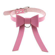 Women Steampunk Pentagram Choker Collar Gothic Cosplay Necklace Adjustable Pink Accessories P098