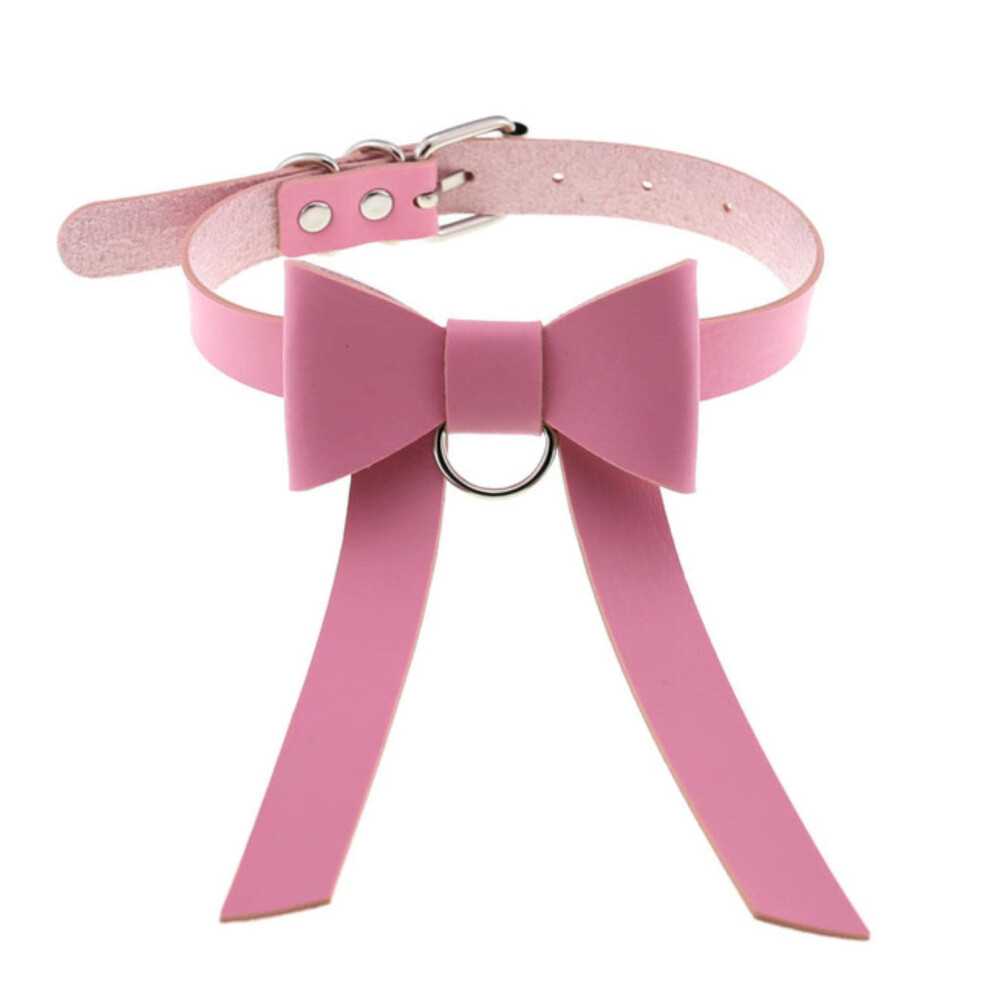 Pink Women Steampunk Pentagram Choker Collar Gothic Cosplay Necklace Adjustable Accessories P098