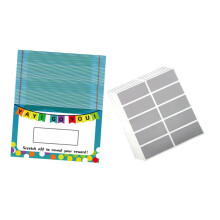 50 Sheets DIY Scratch Cards Set - Customizable Reward Cards, Motivational Scratch-Off Paper for Creative Projects
