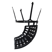 Basketball Shot Returner System - Black Rebounder Attachment for Standard Hoops, Durable Training Equipment