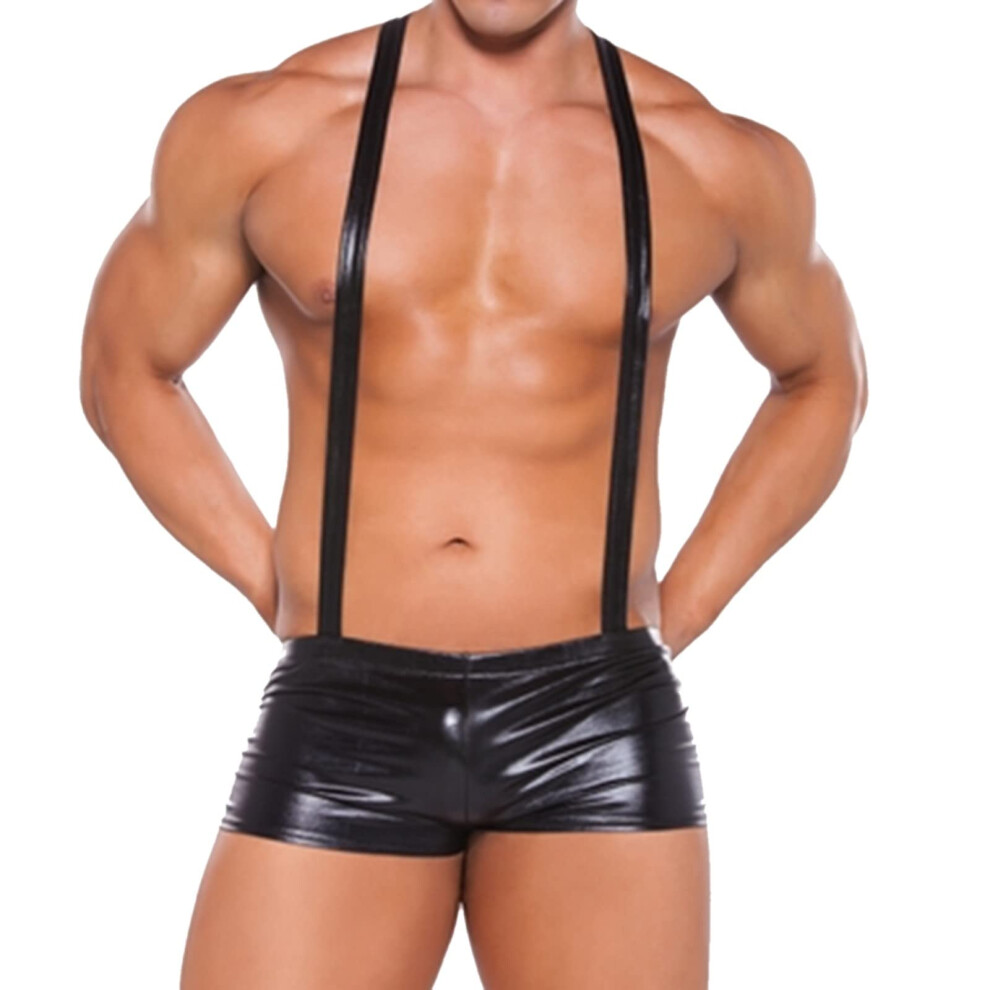 Swimsuit Briefs Men's Sexy Underwear Bikini Jumpsuit Night Lingerie Black M 01-2 Comfortable Fit