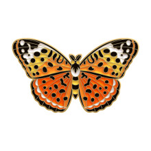 Cardigan Clips Custom Colorful Brooches for Kids, Girls, Women - Nature-Inspired Orange Channel Brooch, One Size