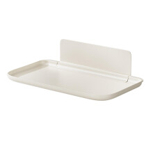 Bathroom Folding Stand - White Wall Shelf, No Drill Floating Storage for Towels, Clothes, Coats, Compact Design