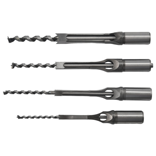 4Pcs Woodworking Square Hole Drill Bits Wood Mortising Chisel Set