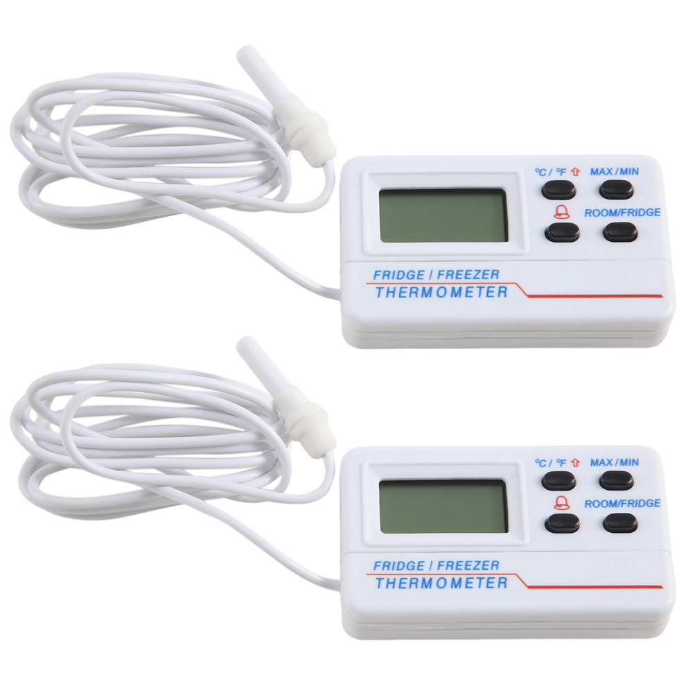 Spactz Freezer Thermometer Double Temperature Alarm Indoor Digital Display