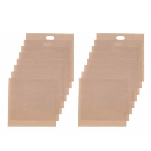 12Pcs Reusable Toaster Bag Toast Microwave Heating Tools 17X19cm