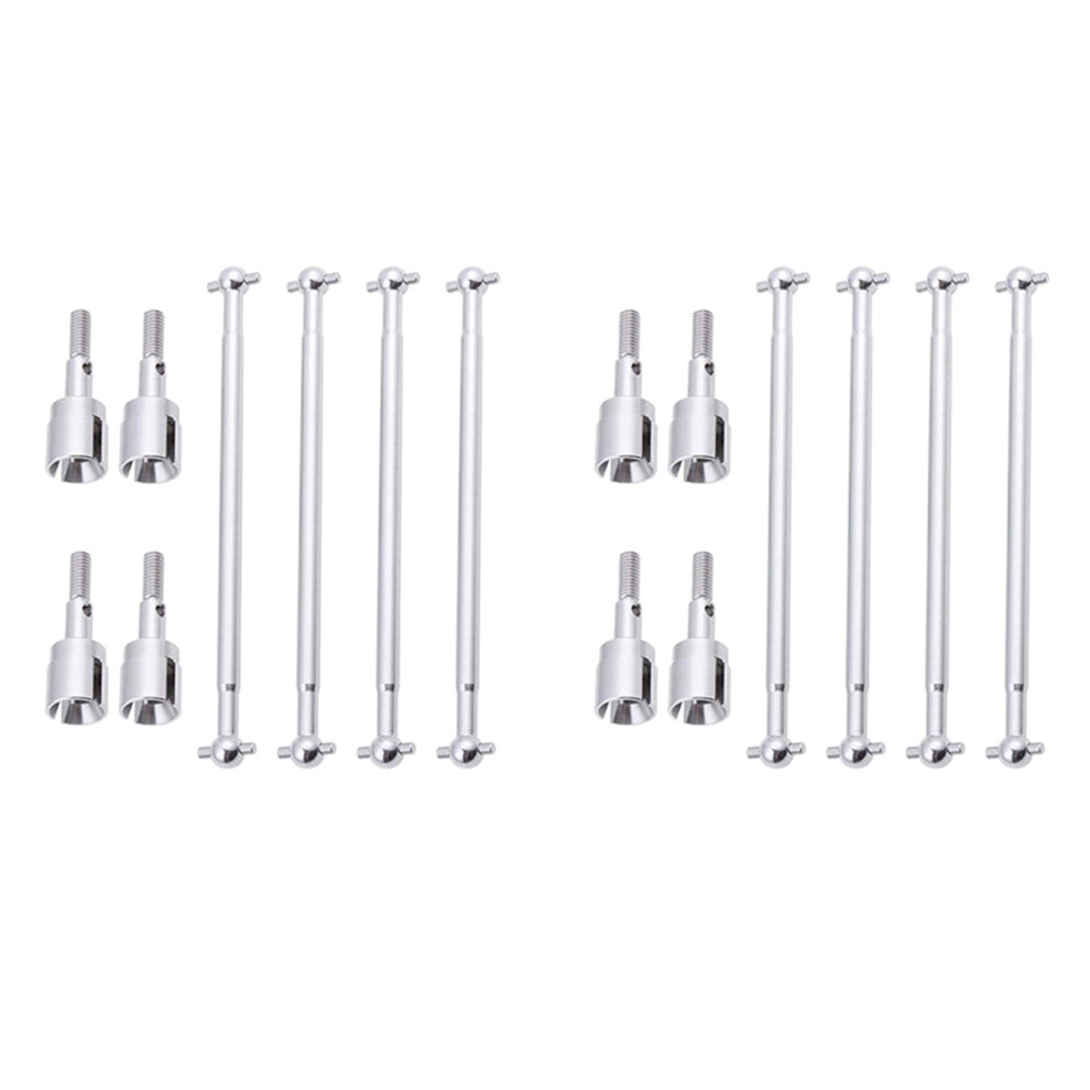 2X,08029 Dogbones 89.5Mm & Stub Wheel Axle 02033 Drive Shaft For 1/10 Redcat Car Truck Replacement Silver 4853123743936