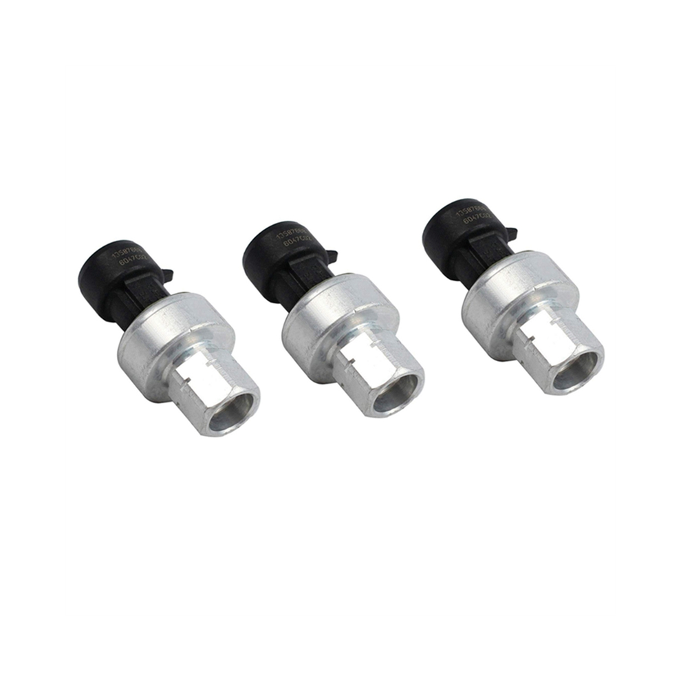 3X 7701205751 13587668 Air Conditioning Pressure Valve Sensor Switch Fits For Espace (1984-2014) Black/Silver 4853123743455