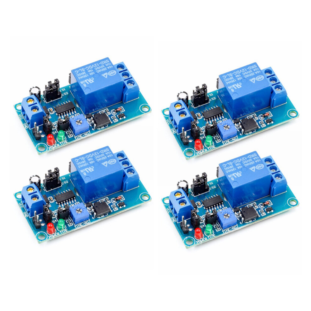4X 12V Dc Delay Relay Delay Turn On / Delay Turn Off Switch Module With Timer 4853123751153
