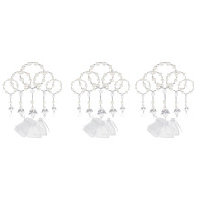 90 Pcs Baptism Acrylic Rosary Beads Mini Rosaries Angel with Organza Bags for the First Communion Baptism Party Favors