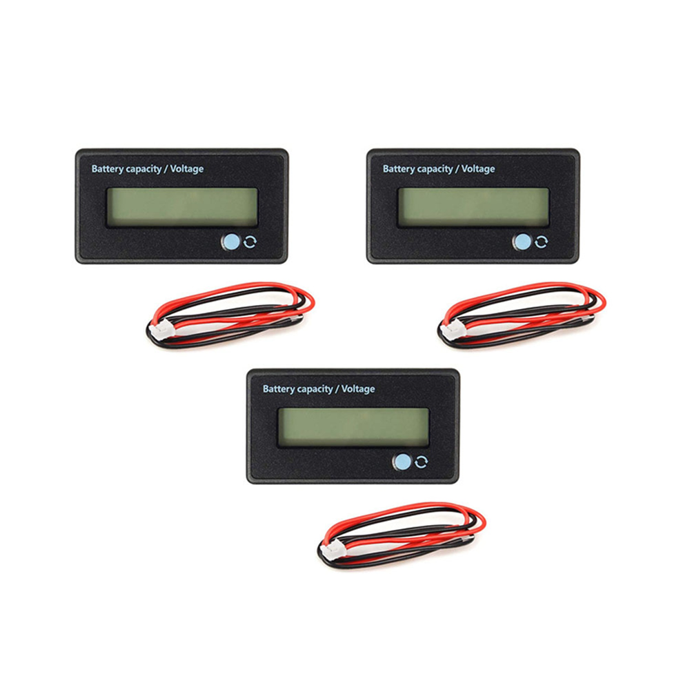 3X Battery Meter Battery Capacity Voltage Monitor, Dc 12/24/36/48/60/72/84V Battery Capacity Voltage Gauge Indicator 4853123751412