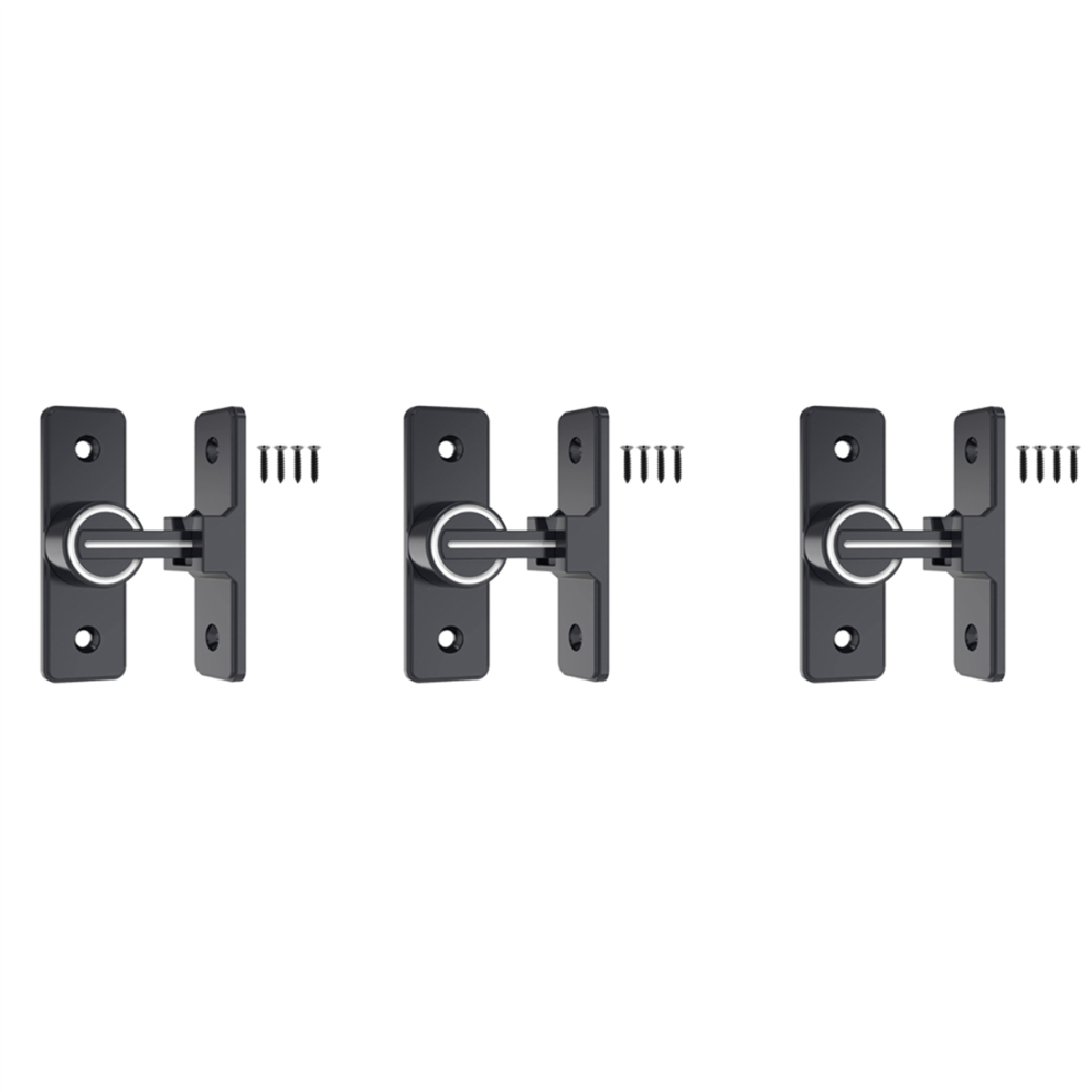 3X Barn Door Lock Hardware, 90 Degree Heavy Duty Gate Latches Flip Latch Safety Door Bolt Latch Lock 1 Pack-image-OPC-PK28V82-NEW