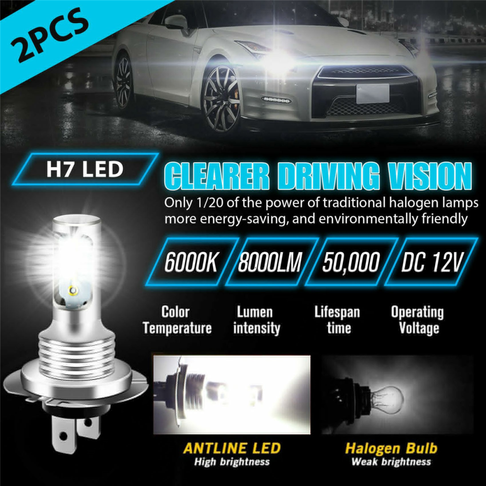 6X H7 Led Head 6000K Super 110W 8000Lm Head Kit Fog Bulbs Kit High Low Beam White/Light 4853123757384