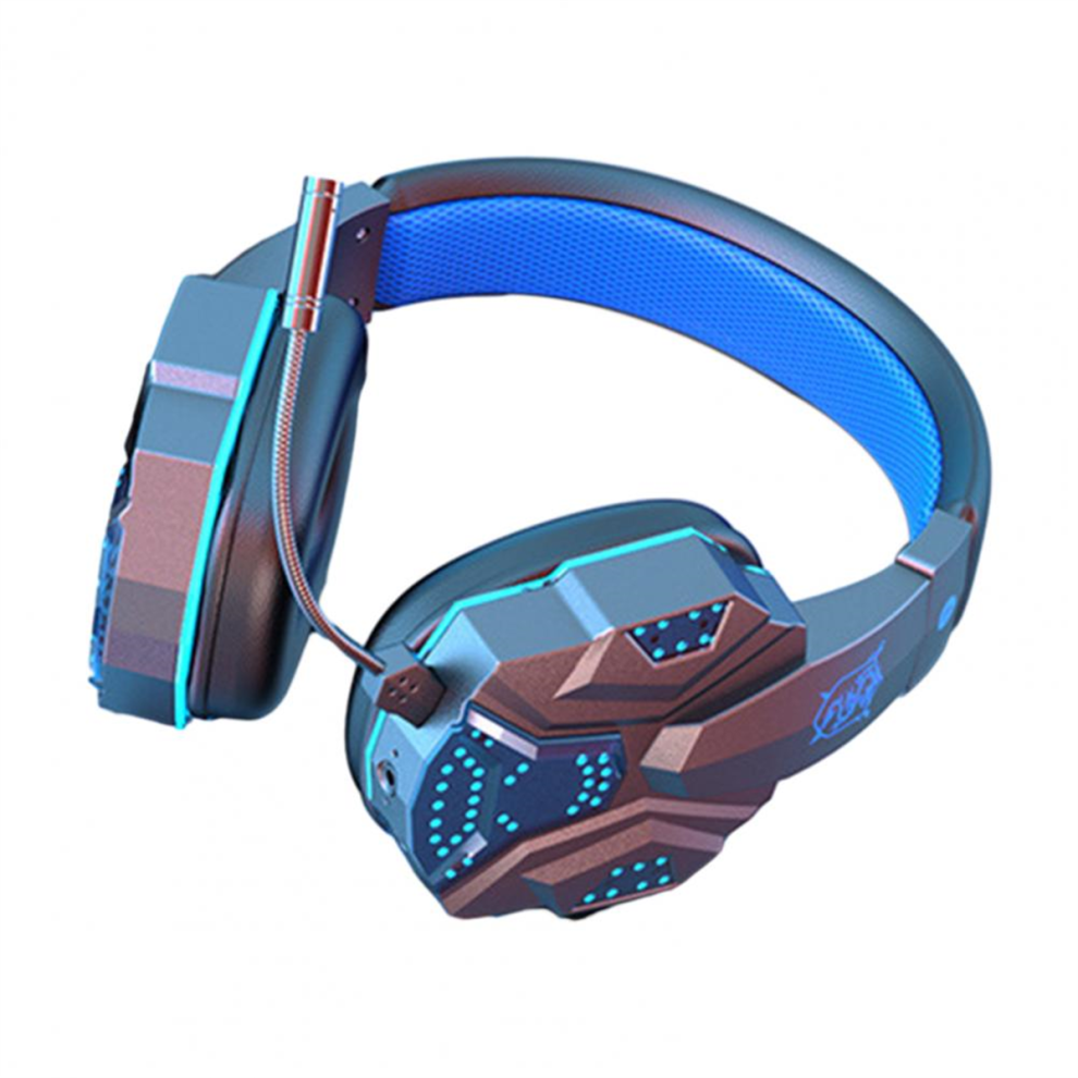 Spactz Black/Blue Wireless Headset Gaming Surround Sound
