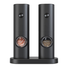 Electric Salt and Pepper Mill, with Base, 5 Coarse Levels, Adjustable