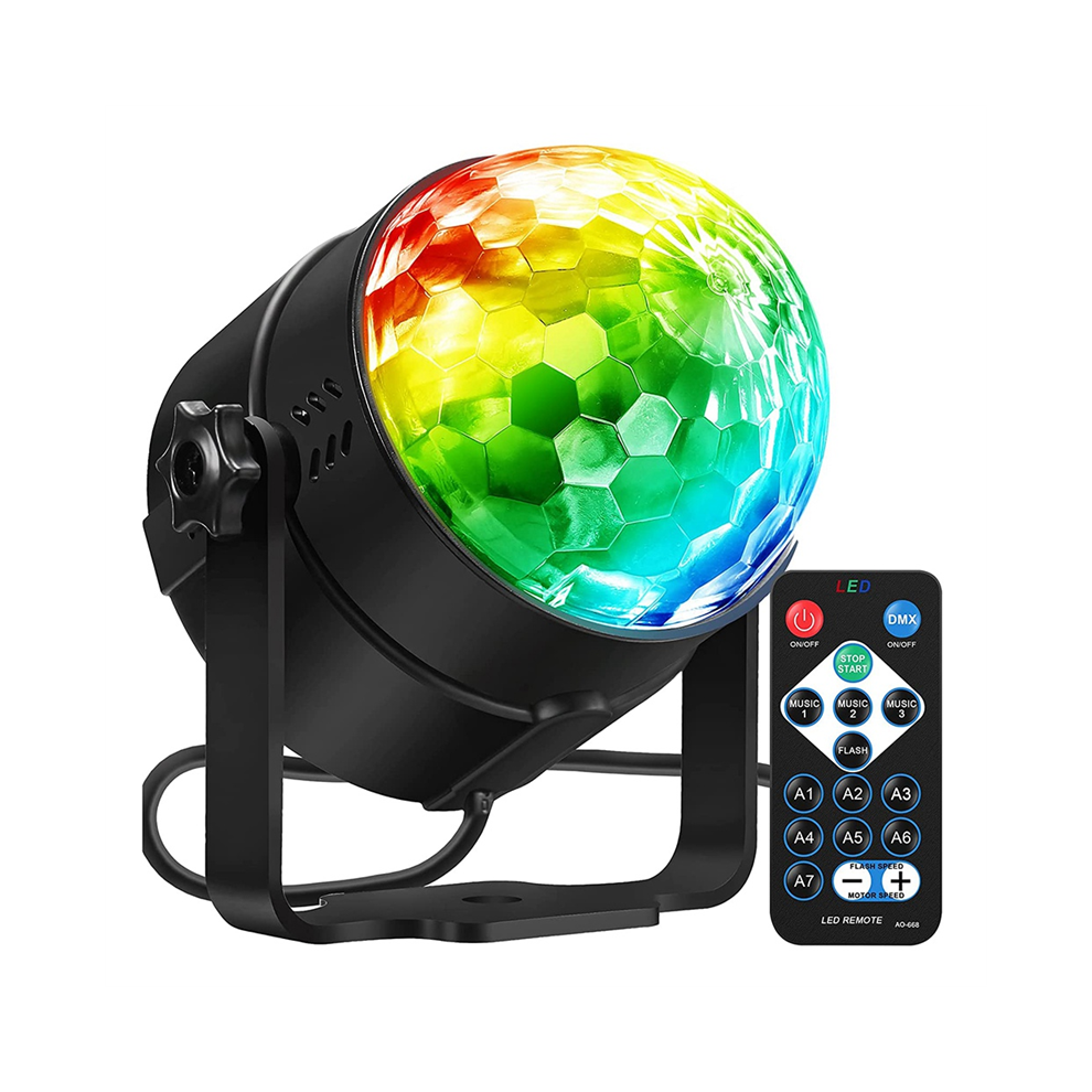 Spactz Rgb Dj Disco Ball With Sound Activated & Remote Control,Us Plug Light