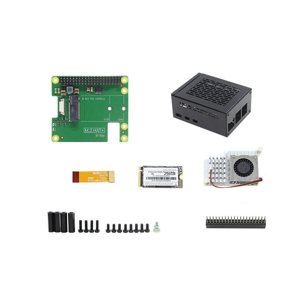 Pcie To M.2 Hat+For 5 Gen2 Gen3 Nvme Ssd 256Gb 4853123781839