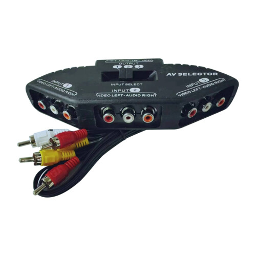 3-Way Audio Video AV Switch Selector Box Splitter