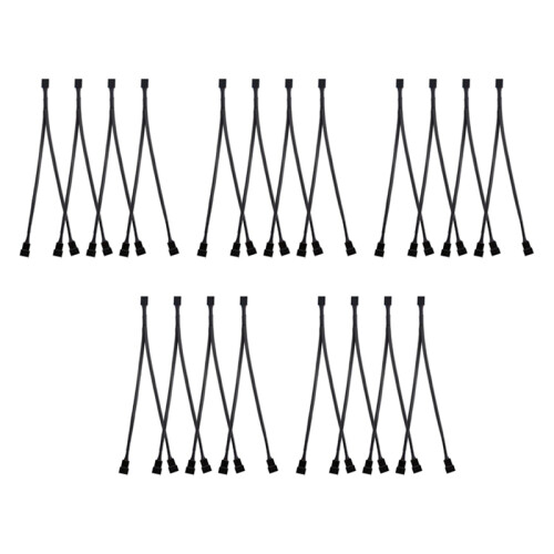 4 Pack PWM Fan Splitter Cable Y Computer PC Pin 1 to 2 ,Braided 1