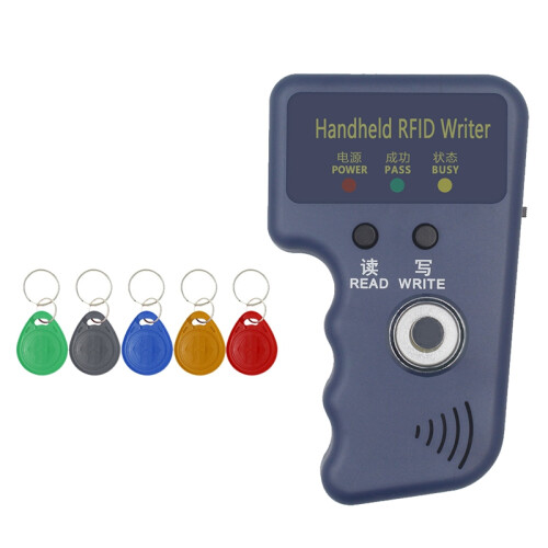 RFID Card Writer Reader Duplicator+5XT5577 Keychain Cloner 1