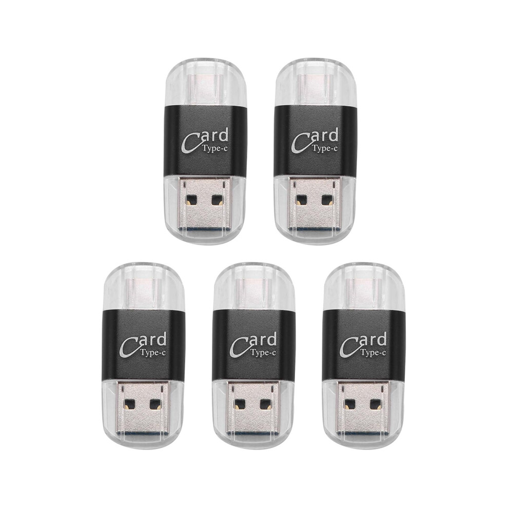 Card Reader Aluminum Usb Type C Sd/Tf Memory (Black) Black 4853123792385