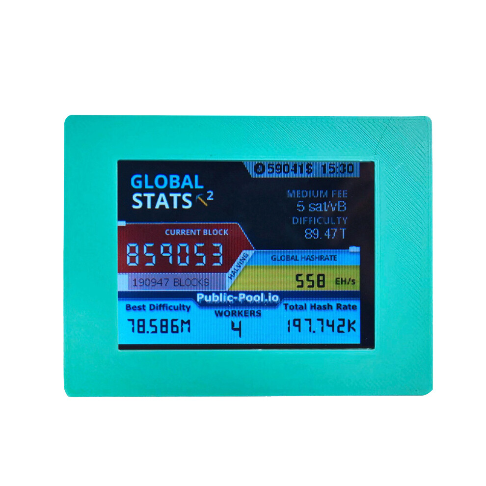 56KH/S 2.8 Inch LCD Display BTC Lottery Miner Green-image-OPC-PK295BZ-NEW