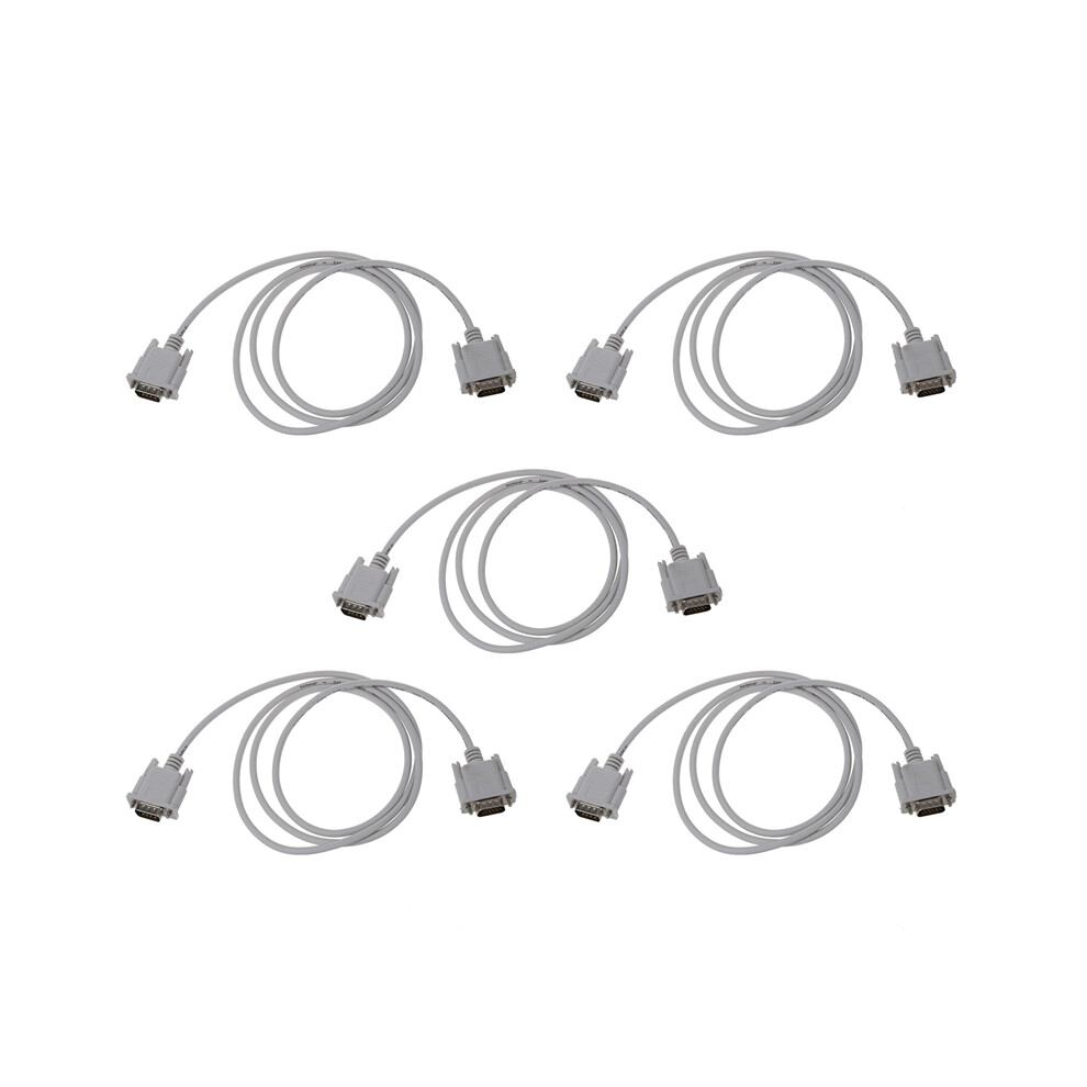 Spactz Men's Vga Db15 Vers Rs232 Db9 Adapteur Masculin Cable (Blanc, 1.4M)