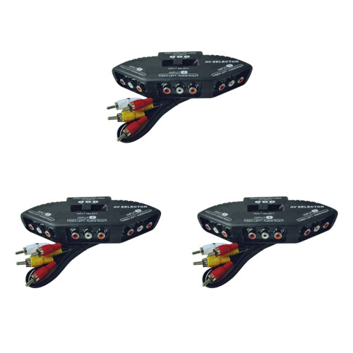3-Way Audio Video AV Switch Selector Box Splitter 1
