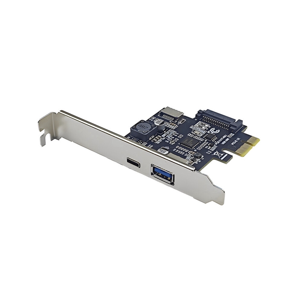 Pci-E 1X To Usb3.2 Gen1 Usb-A+Type-C+Type-E Front Adapter Card 4853123797809