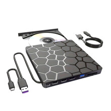 External DVD RW Drive 7 In1 Interface Slim CD Writer Burner