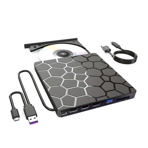 External DVD RW Drive 7 In1 Interface Slim CD Writer Burner