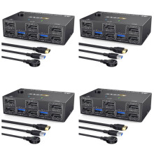 KVM Switch Dual Monitor DisplayPort, 4 USB3.0