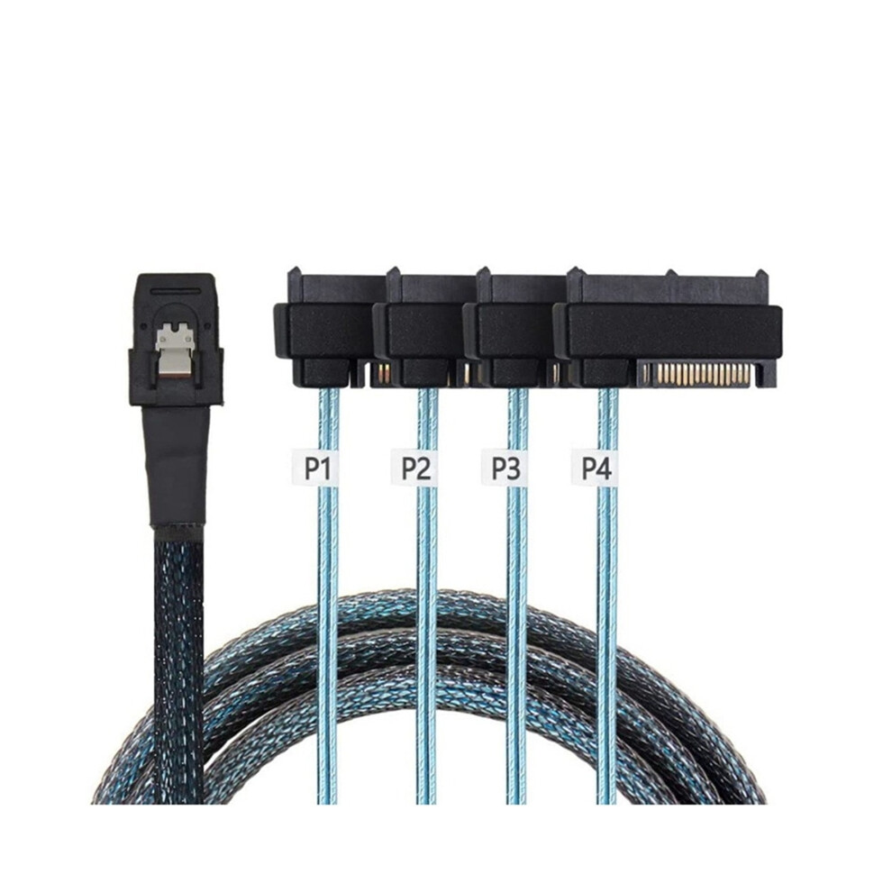 Mini Sas Sff-8087 To 4 Sff-8482 Server Hard Drive Data Cable 0.5M 4853123719252