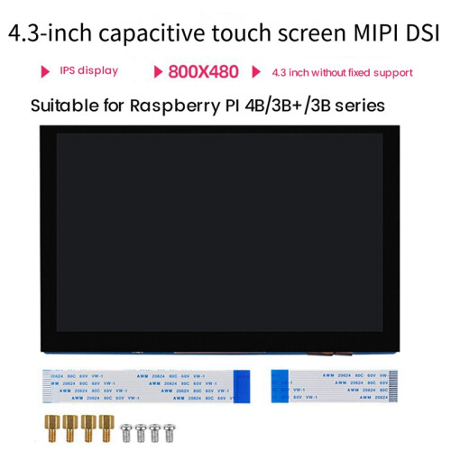 For 4B/3B+ Capacitive Touch Display 4.3 Inch Hd Ips,A 2