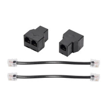 2PCS RJ11 Telephone Cable Splitter 6P4C 2 Ports Adapter