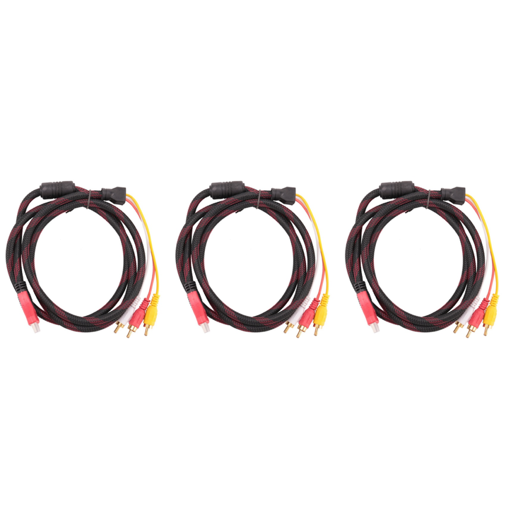 5Ft To 3 Video Audio Av Component Converter Cable For Hdtv 4853123723075