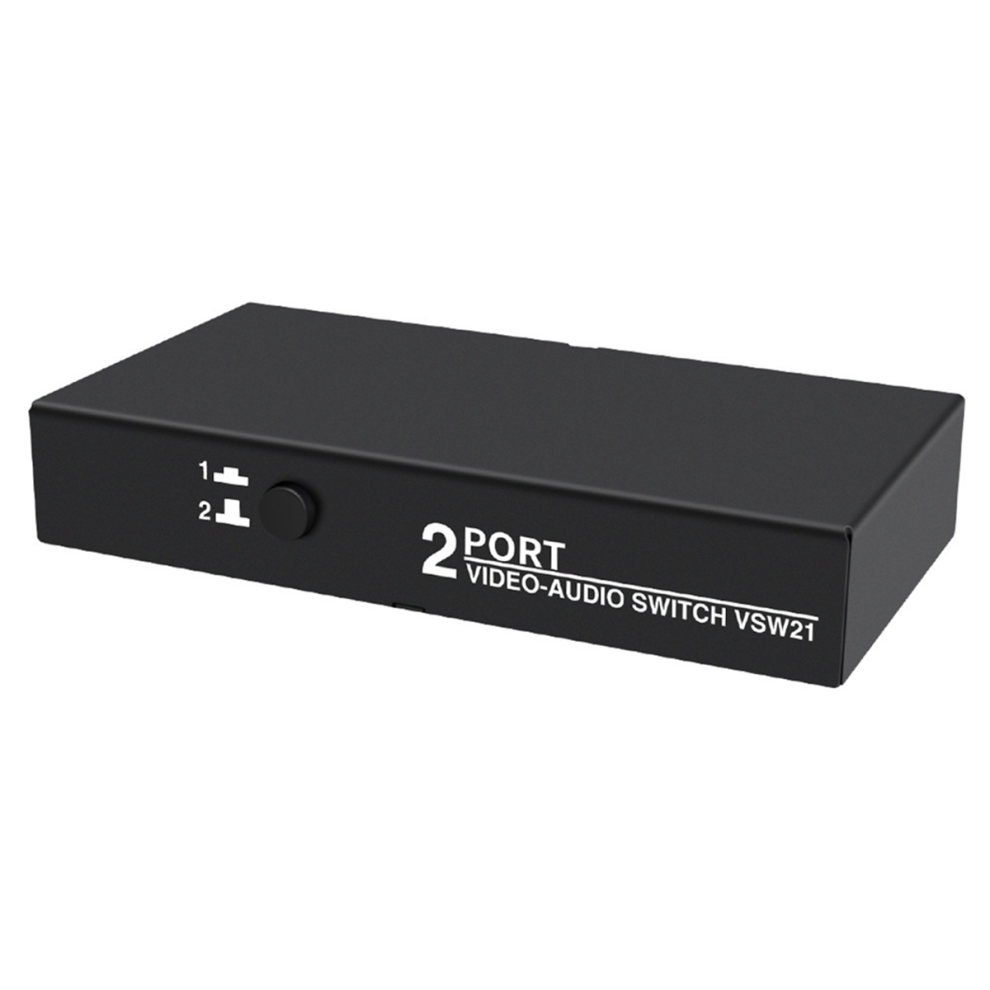 Av Switch Selector Box 2 Port 3Rca Audio Video Splitter 4853123729367