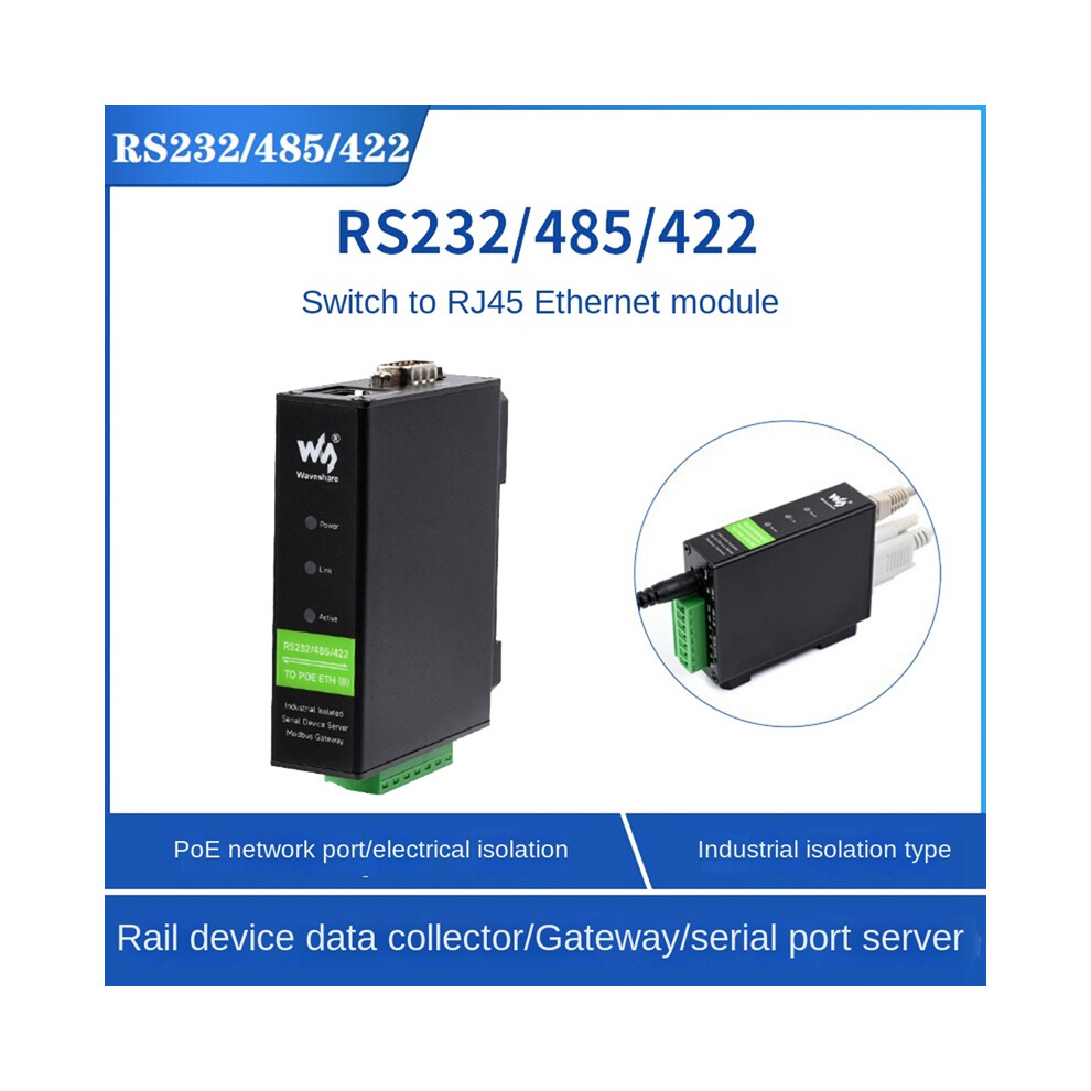 Industrial Rs232/485/422 To Rj45 Ethernet Module [With Poe] 4851802981969