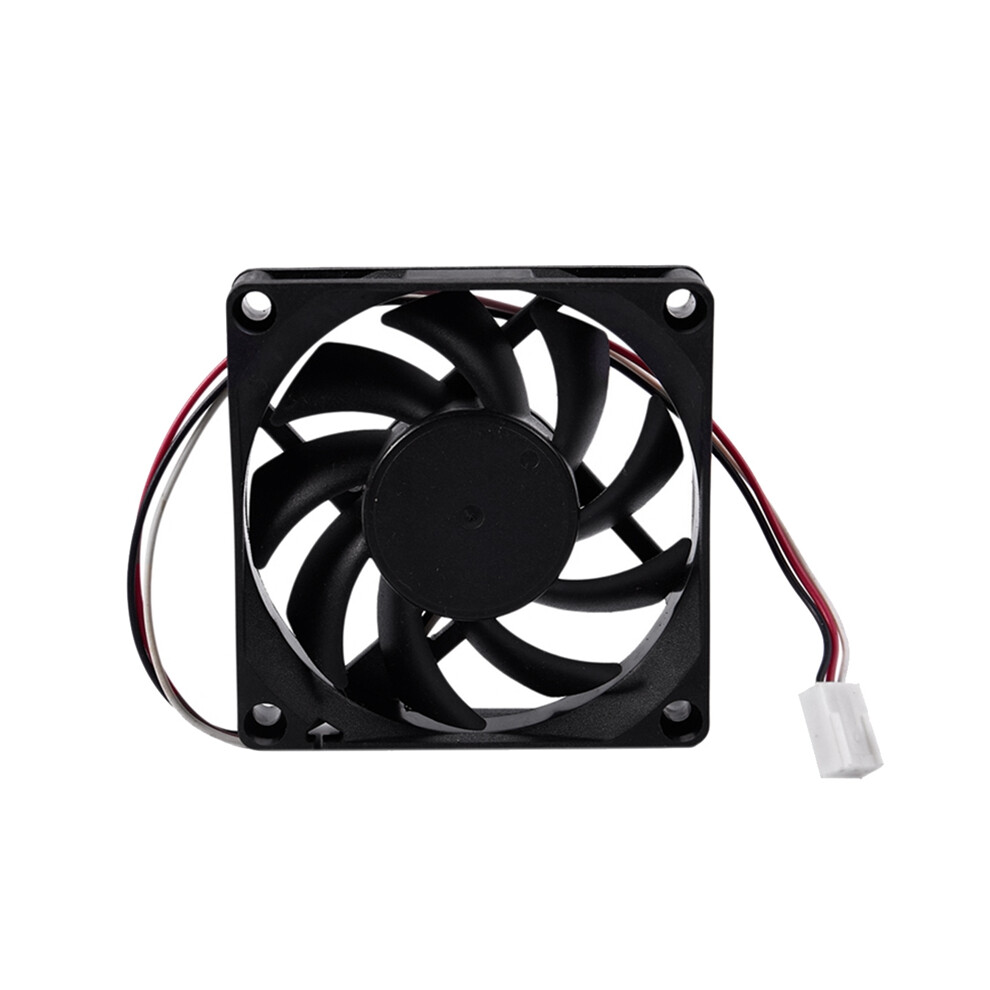 Computer Case Cooler Fan 3Pin 12V 7Cm 70Mm Pc Cpu Cooling Black 4853123735528