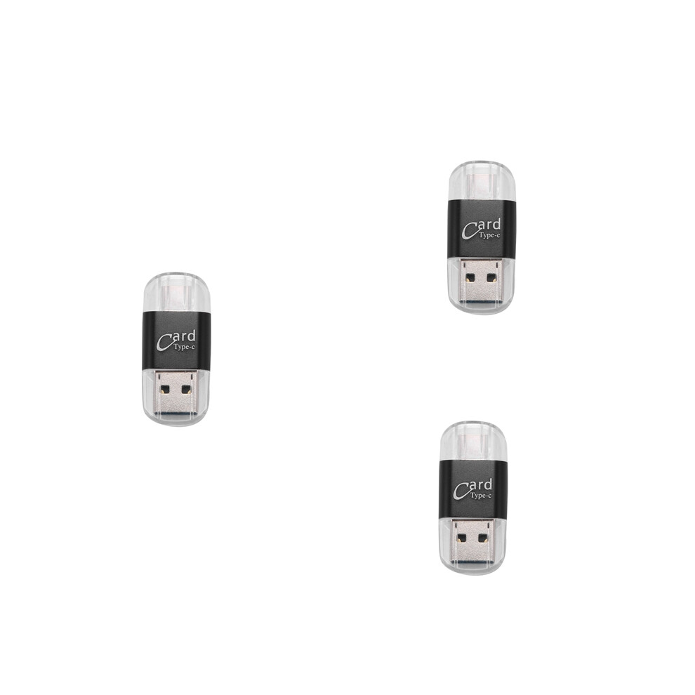 Card Reader Aluminum Usb Type C Sd/Tf Memory (Black) Black 4853123732145