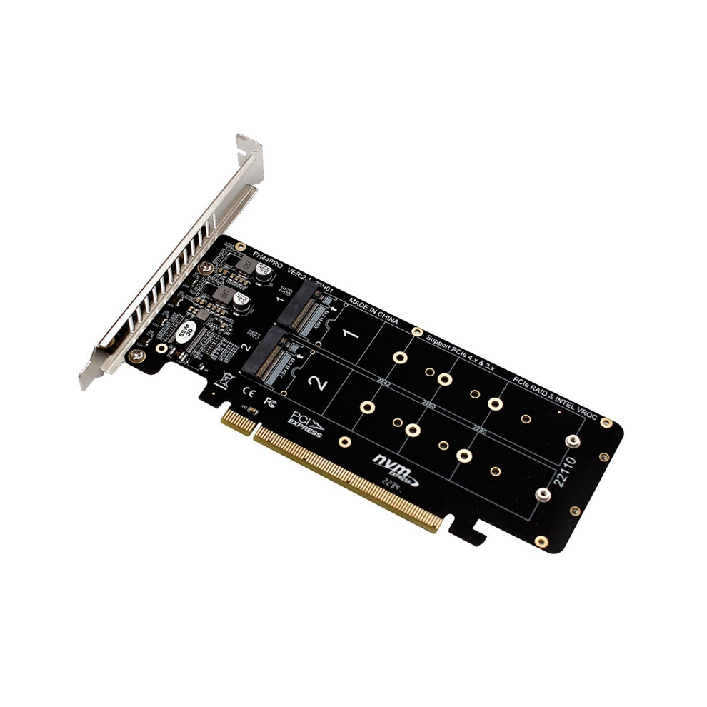 Pcie 4.0 Dual-Disk Pciex16 To M.2 M-Key Nvme Ssd Expansion Card 4851802982737