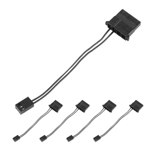 5Pcs IDE to 3 Pin Fan Power Cable PC Cooling Convertor 1