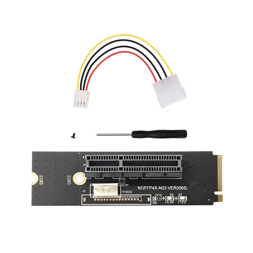 Ngff M2 To Pci-E 4X X1 Slot Riser Card Adapter For Miner Mining Gold 4851802990596