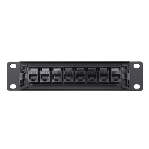 8 Port Straight-Through CAT6 Patch Panel RJ45 Network Cable Adapter 2