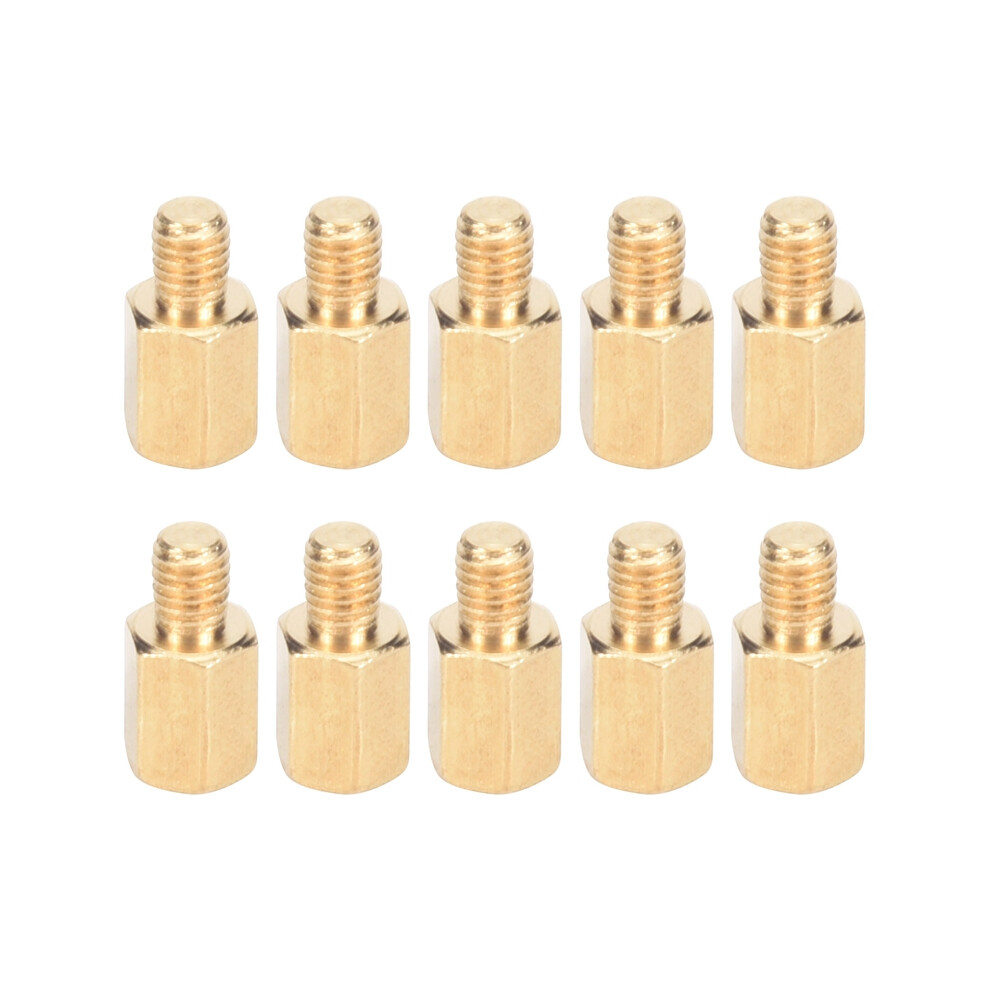 10 Pcs Pc Pcb Motherboard Brass Standoff Hexagonal Spacer M3 6+4Mm 4851802993948