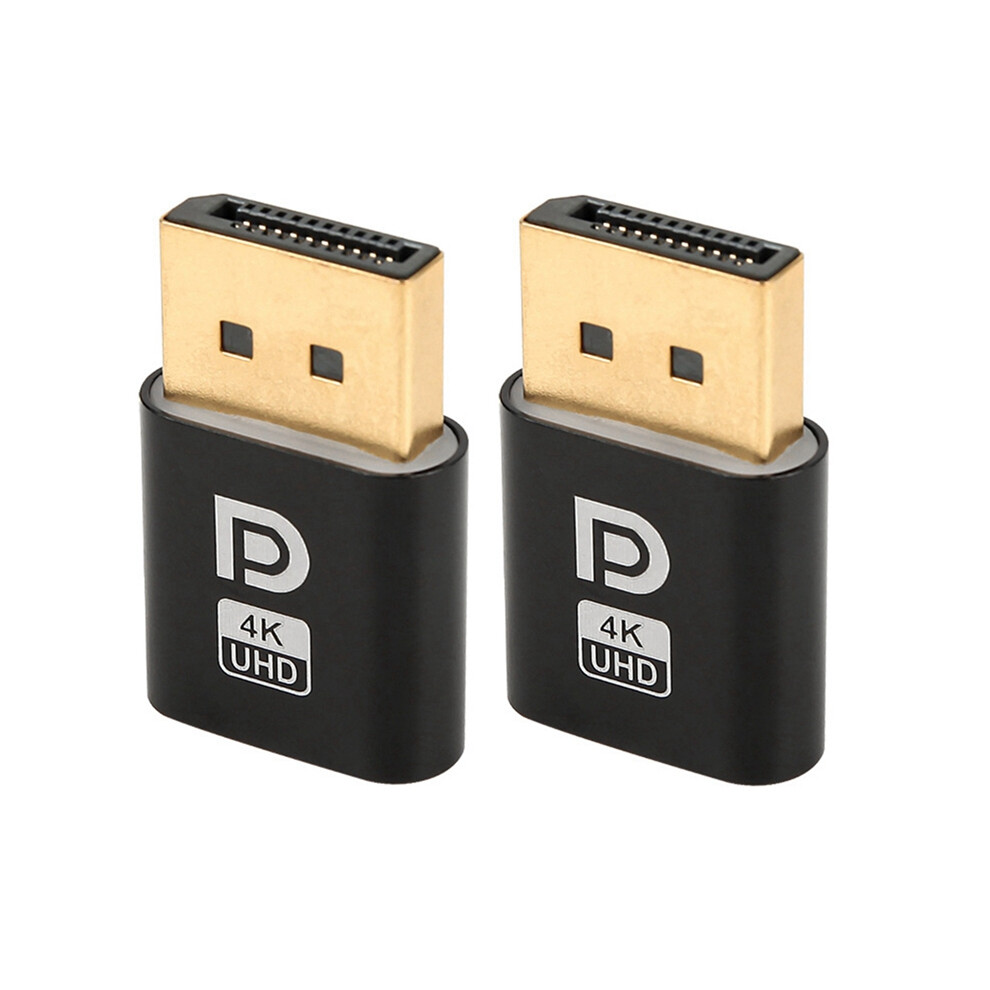 2X 4K Displayport Dummy Plug Adapter Edid Headless Ghost Emulator 4851802989781