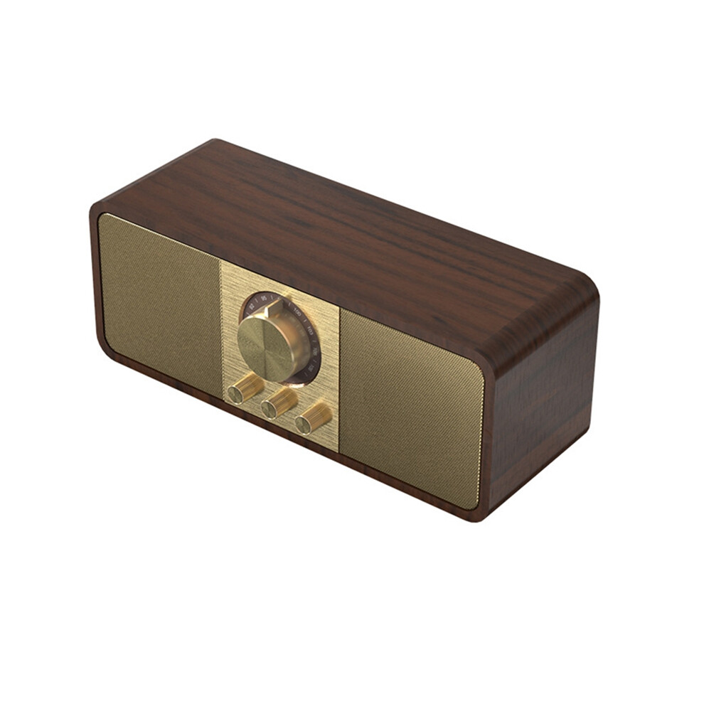 Photos - Radio / Clock Portable Retro FM Radio Wooden Radios Receiver Wireless Hi-Fi A